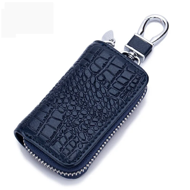 

Key Cases Keychain Genuine Leather Mini Card Bag for Women and Men Coin Pouch Keys Holder Multifunction Covers Zipper Key Bags