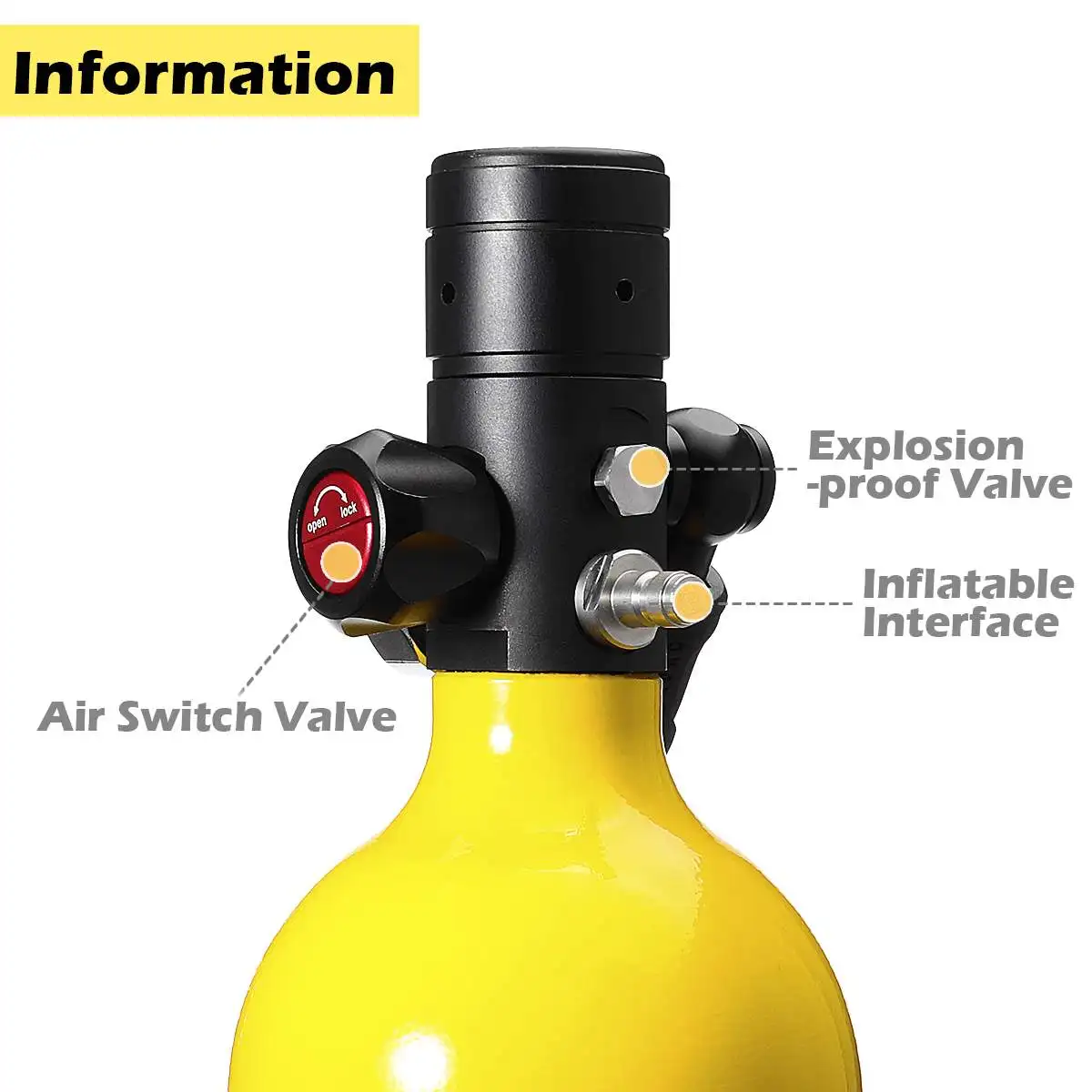 DIDEEP 1L цилиндр для подводного плавания мини кислородный бак набор X4000pro респиратор