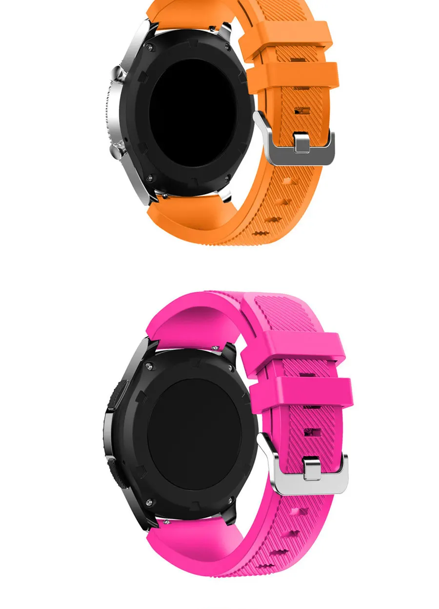 Горячая Распродажа! Классический ремешок s3 Frontier для samsung Galaxy Watch 46 мм ремешок 22 мм силиконовый браслет huawei watch GT ремешок S3 smartwatch
