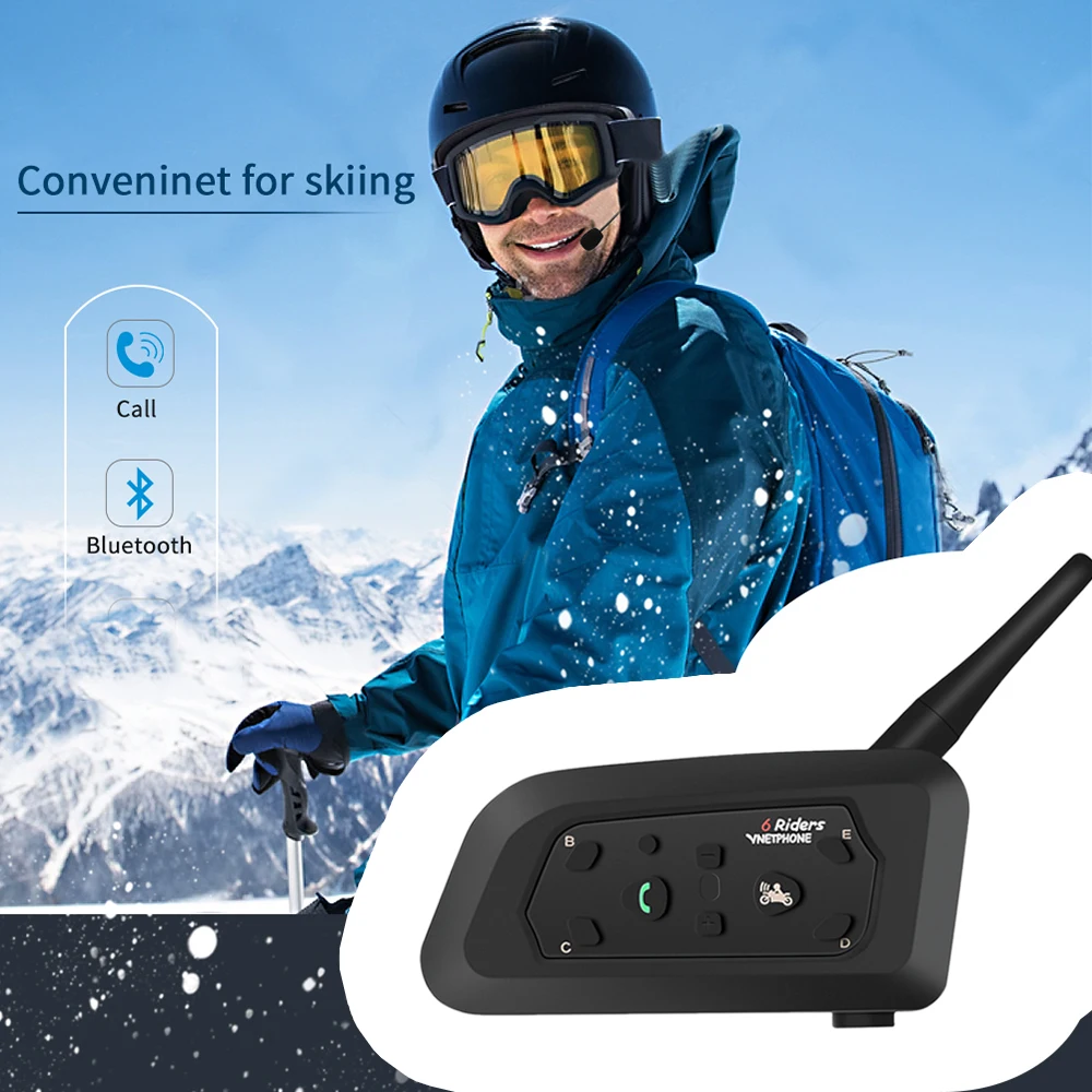 Фото 1 шт. Bluetooth интерком для мотоцикла снегохода 1200 м Рации 1 шт. Bluetooth интерком для мотоцикла снегохода 1200 м Рации