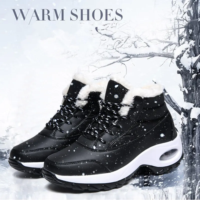 New Women Boots Non-slip Waterproof Winter Ankle Snow Boots Women Platform Warm Winter Shoes with Thick Fur Footwear Casual