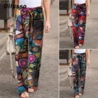 Женские повседневные штаны, осенние свободные брюки с широкими штанинами и шнурком, с эластичным поясом, # D3, 2020