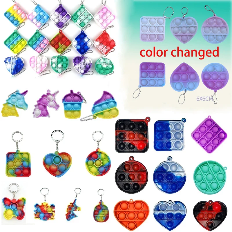 

Mini Push MSXF Bubble Sensory Toy Autism Needs Squishy Stress Reliever Toys Anti-stress MSXF It Fidget Keychain Kids Adult Gift