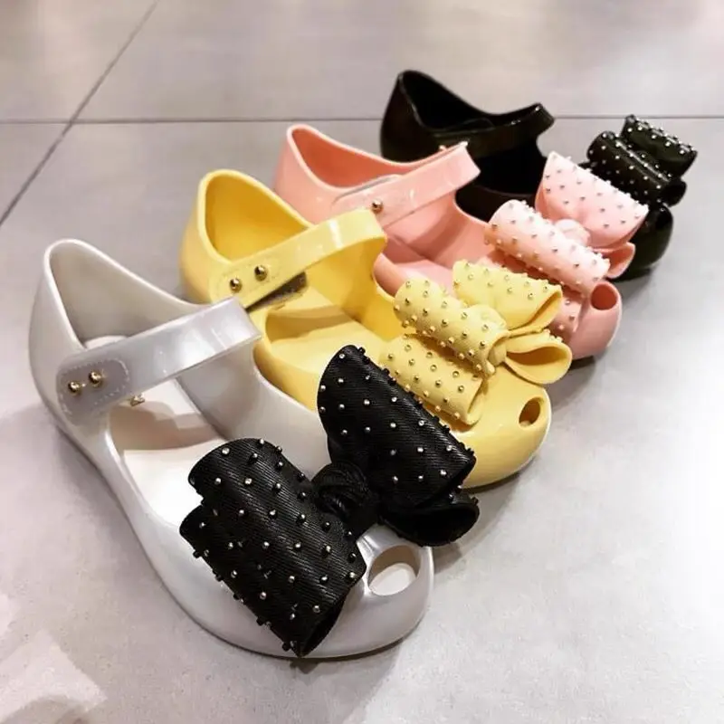 

Детские пляжные мини-сандалии Melissa, летние сандалии-желе с большим бантом для девочек, HMI045, 2021