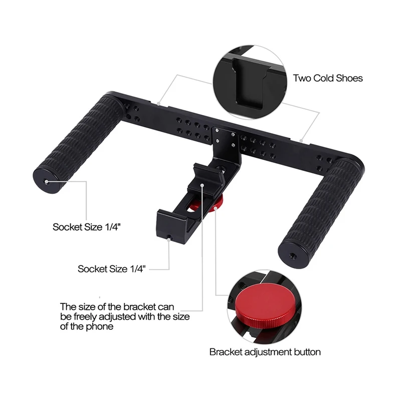 Штатив стабилизатор для видеосъемки смартфона с 2 башмаками|Аксессуары