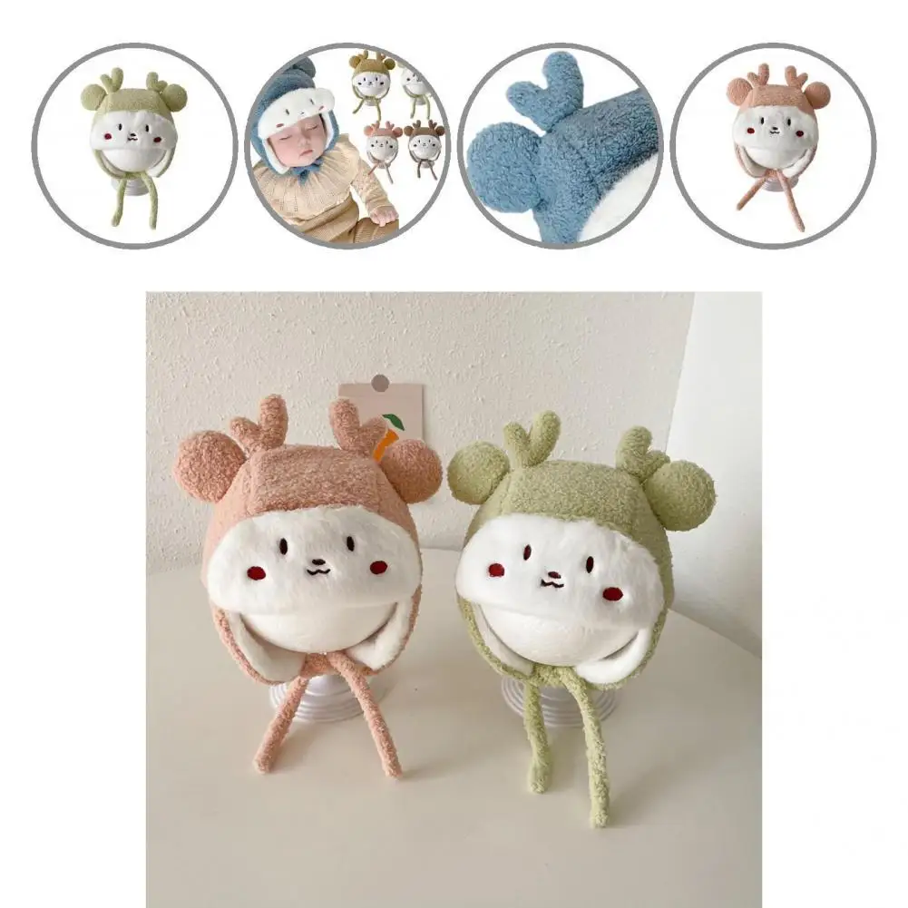 

Детская шапка, мультяшная Толстая Корейская Регулируемая Шапка-бини со шнуровкой