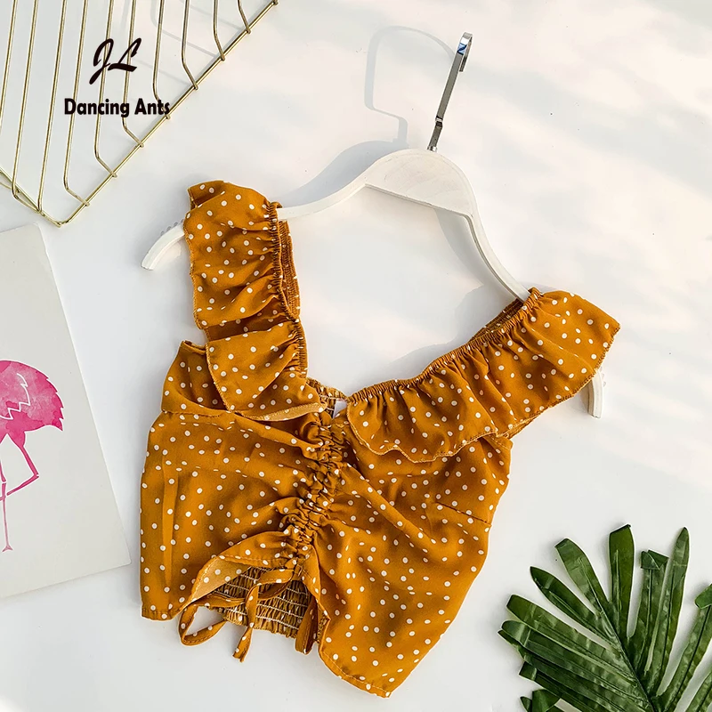 Женский жилет в горошек с V-образным вырезом | Женская одежда