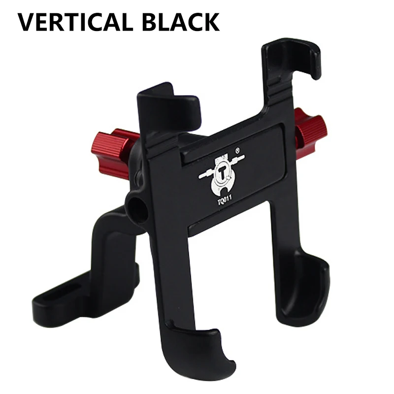 Vertical Black YPAY алюминиевый сплав мотоциклетный велосипедный держатель для телефона стенд Руль заднего вида подставка для телефона крепление GPS для IPhone X 8P samsung S9 - Цвет: Vertical Black