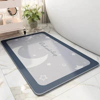 eovna home bath mat rubber bathroom carpet water absorption non slip memory absorbent washable rug toilet floor mat