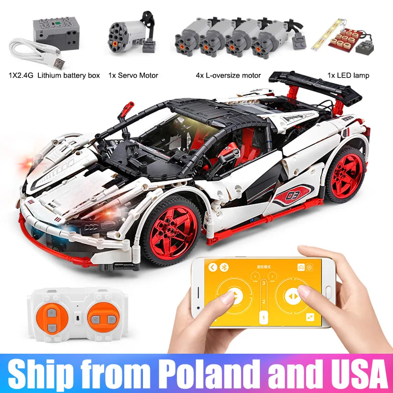 Конструктор Supercar MOC 4562 высокотехнологичный McLarens P1 Модель гоночного автомобиля с