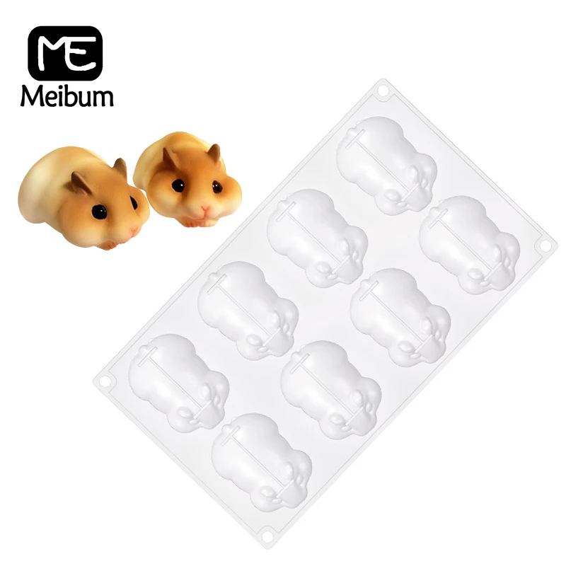Meibum 8 полость крыса Форма Силиконовые формы для торта мусс десерт мышь Маффин