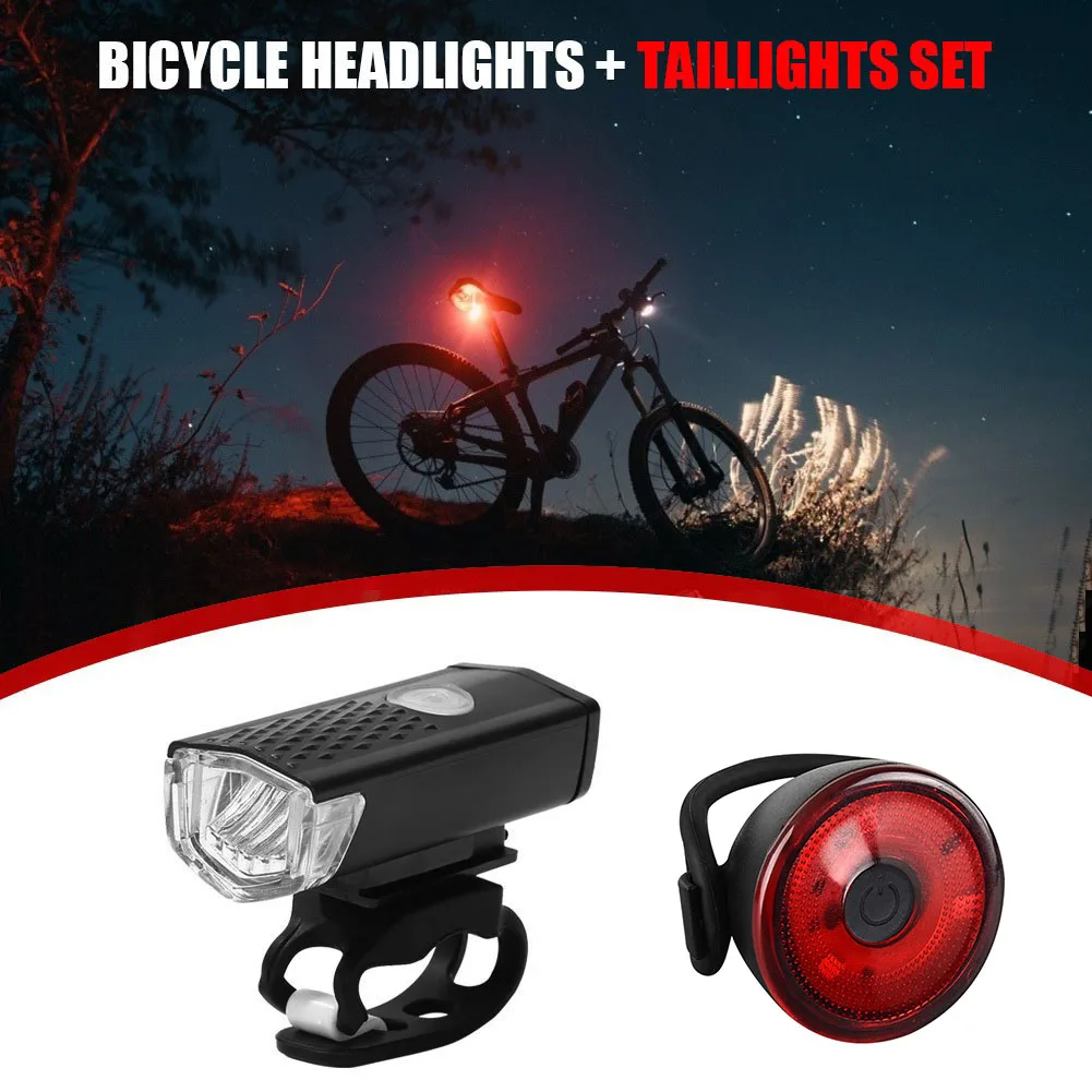 

USB Перезаряжаемые велосипед светильник MTB велосипед передний задний фонарь светильник Велоспорт Безопасность Предупреждение светильник В...