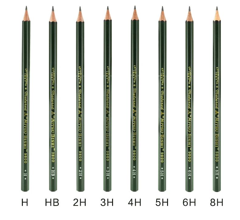 

UNI Mitsubishi 9800 Design Drawing Pencil For Primary School Students Writing Wood Pencil HB/2B Sketch Art Pencil Set