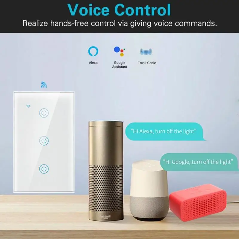 

Tuya Smart US Wifi+Bluetooth Smart Switch Zero Fire Single Fire Universal Mobile Phone APP Control Remote Access