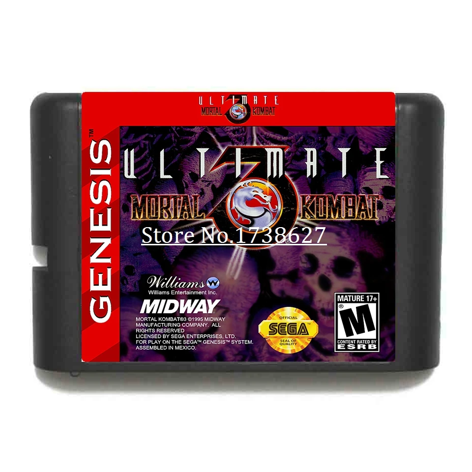 Игровой картридж Ultimate mortal kombat 3 16Bit для консолей Sega MegaDrive &amp Genesis |