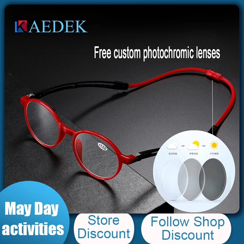 Очки для чтения KAEDEK с фотохромными линзами мужчин и женщин регулируемые
