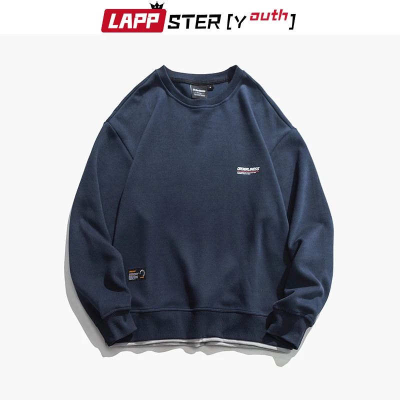 Свитшот LAPPSTER с имитацией двух предметов для молодежи уличная одежда 2021 мужские
