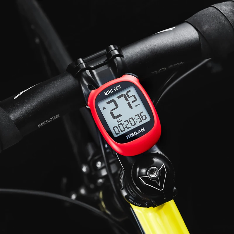 Велосипедный компьютер Meilan M3 GPS скорость время езды беспроводной красный