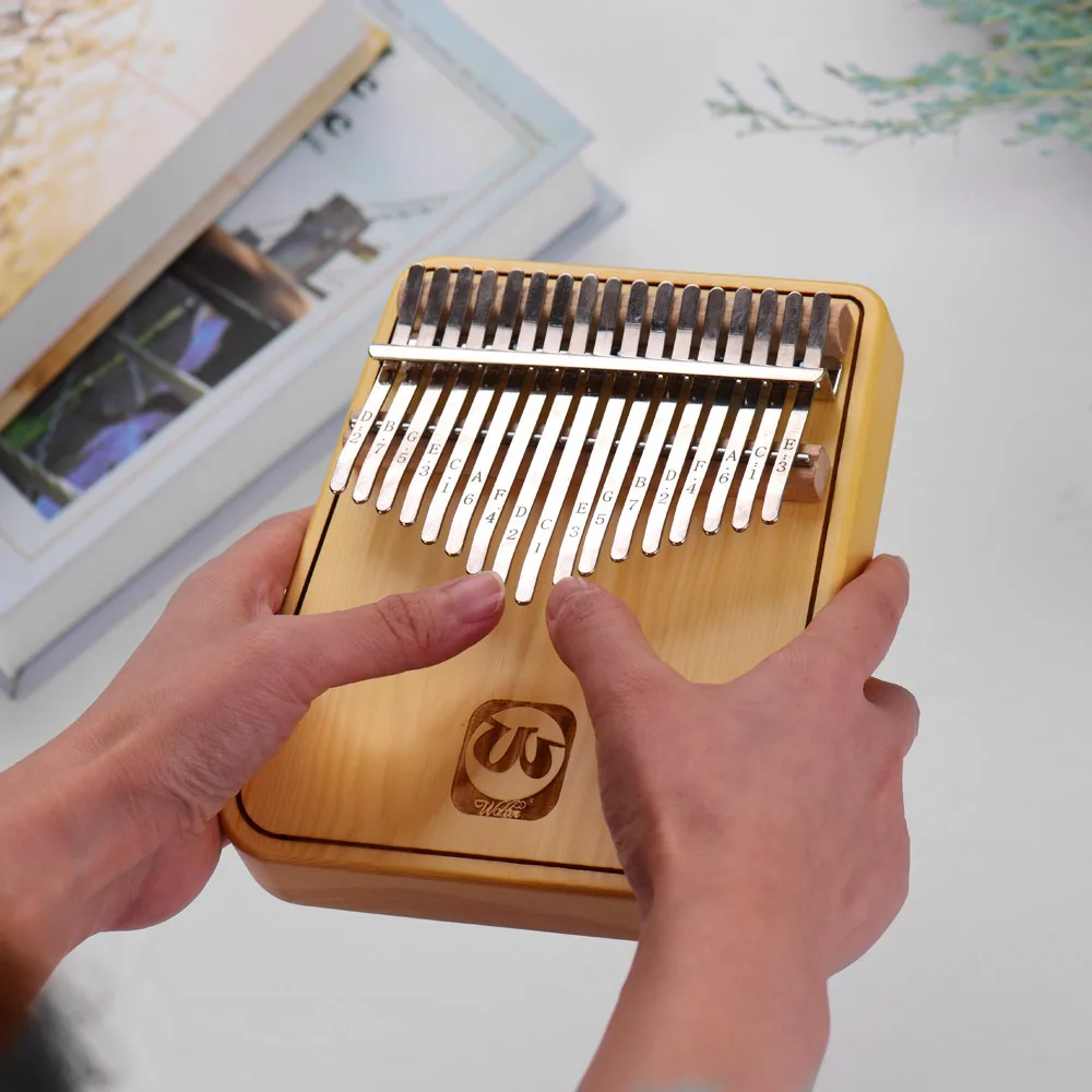 

Walter.t WK-17BH Portable 17-key Kalimba Piano Mbira Spruce Wood Musical Gift for Students Beginners