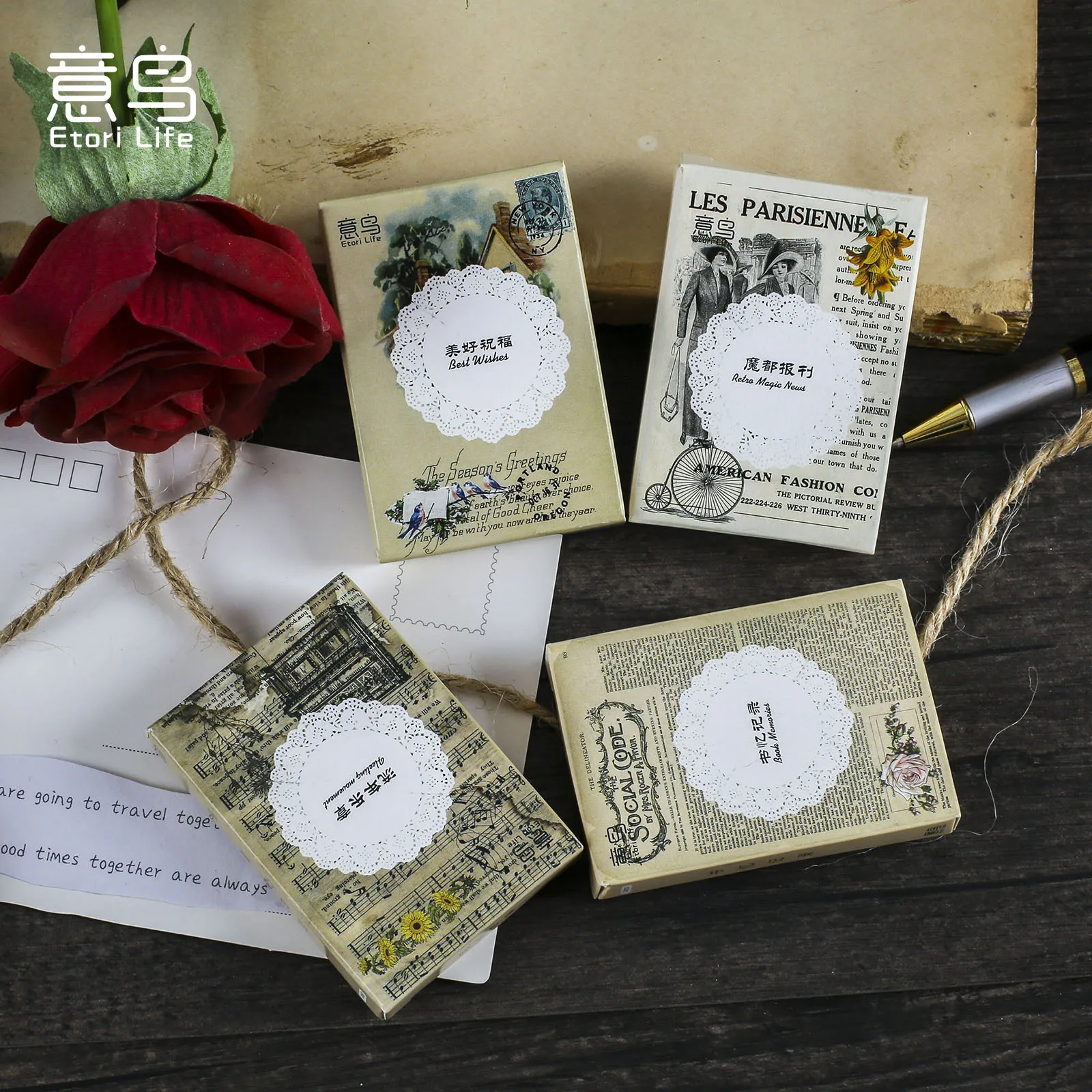 24 шт./лот музыкальные газеты рукоделие наклейки винтажные нежелательные