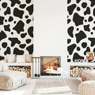 Скандинавский костюм коровы пятна стены Стикеры Boho абстрактный дойная корова животных месте Наклейка на стену Гостиная Кухня декор для холодильника