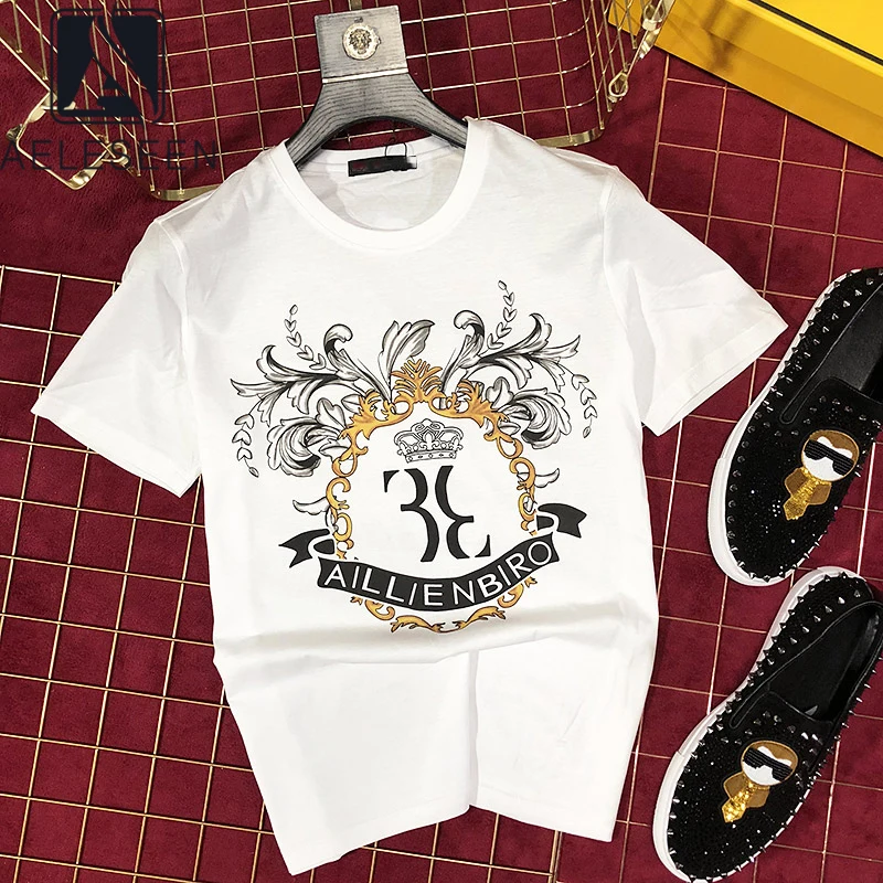 Женская футболка с надписью AELESEEN Повседневная Свободная уличная одежда в стиле