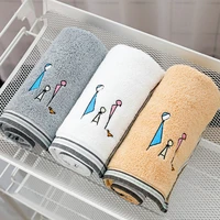 34x75cm 100 cotton embroidered family washcloth home hotel bathroom hand towel