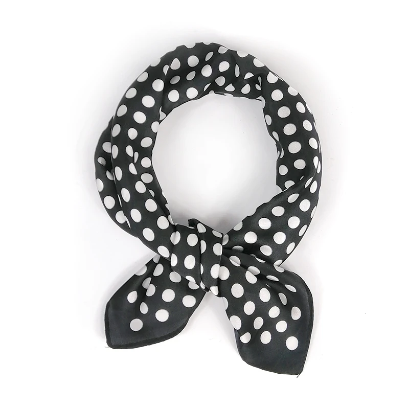 

Роскошный брендовый квадратный шелковый шарф 53*53 см, женские шали и обертки в горошек, модные сумки, шарфы, галстуки-банданы, хиджаб