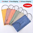 Одноразовая маска Morandi с 3-слойным фильтром, защитные маски от пыли, одноразовая, 11 цветов