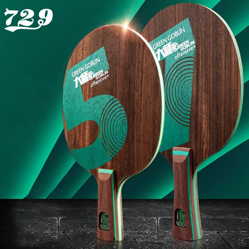 Friendship 729 Master Table Tennis Blade Green Goblin 5 / 7 Ebony Wood Ping Pong Racket Violent Attack Pingpong Paddle
