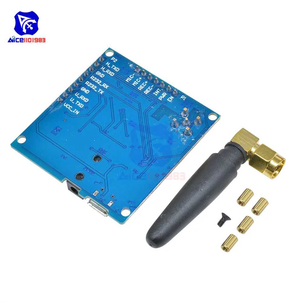 Diymore A6 Core GPRS Pro Serial GSM модуль макетная плата TTL RS232 с SMA интерфейсная антенна