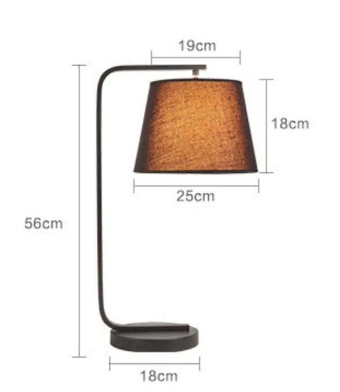 Простая настольная лампа прикроватная 220 В для спальни гостиной кровати