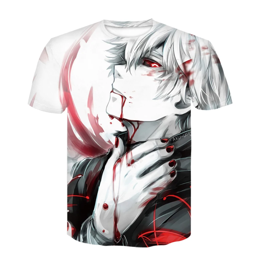 

Anime 3D Printing Tokyo Ghoul T-shirt Summer Men's and Women's Short-sleeved T-shirt Fashion T-shirt Cool Top Camisetas De Mujer