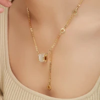 luxury metal women necklace design feeling letter h inlaid with crystal stone pendant neck chain sexy girl necklet jewelry gifts