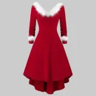 Рождественское платье-качели, костюм для взрослых, нарядное платье, Рождественская красная одежда, рождественские платья, женская вечерняя вечерние, зимние платья, костюм