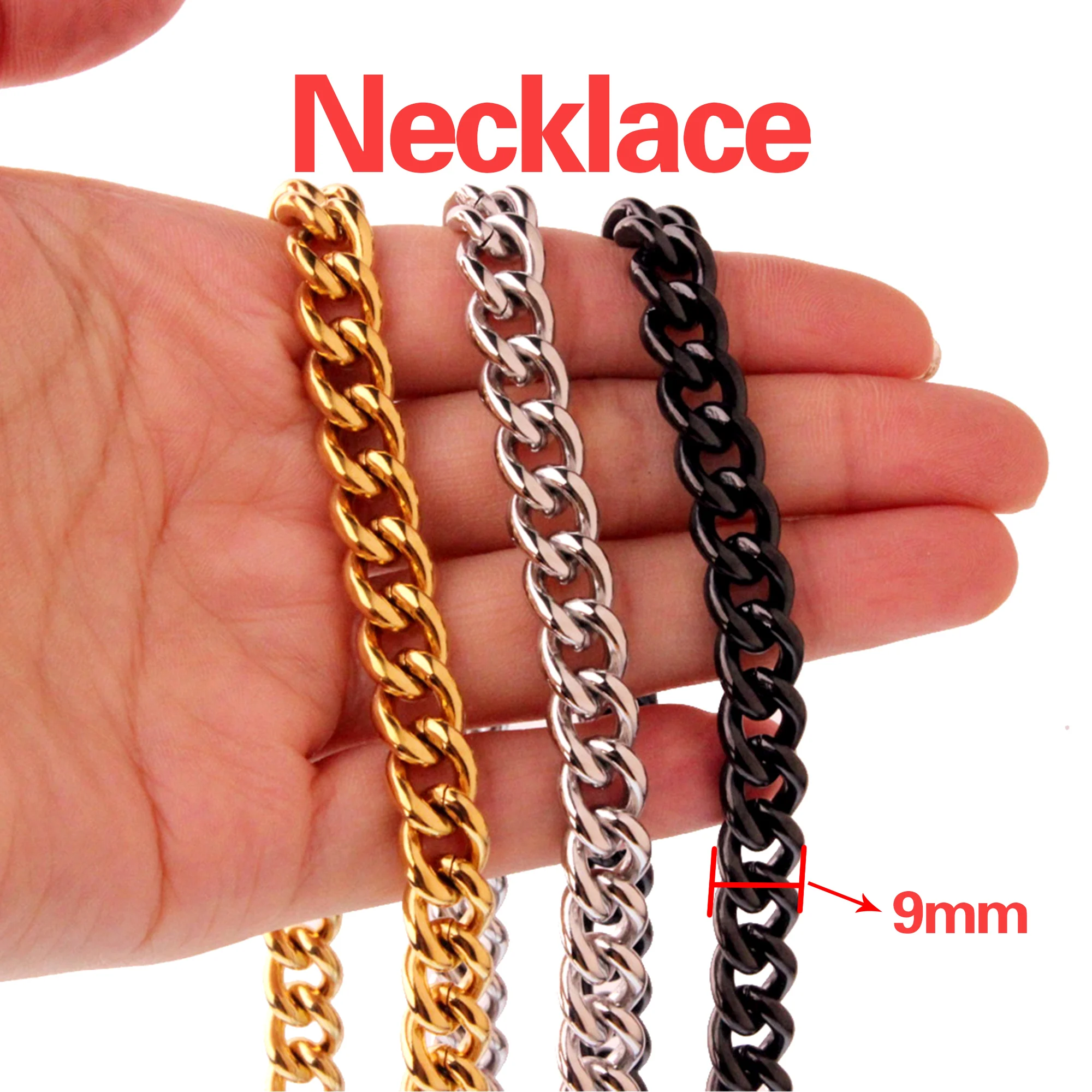 Модные мужские ожерелья кубинская цепочка Майами полированная твердая Цепочка