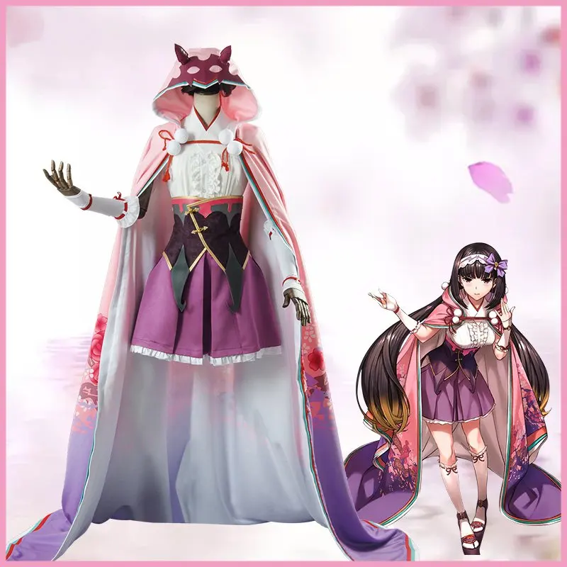(В наличии) FGO судьба Grand для убийцы Osakabehime кимоно Yukata платье с топом форма наряд