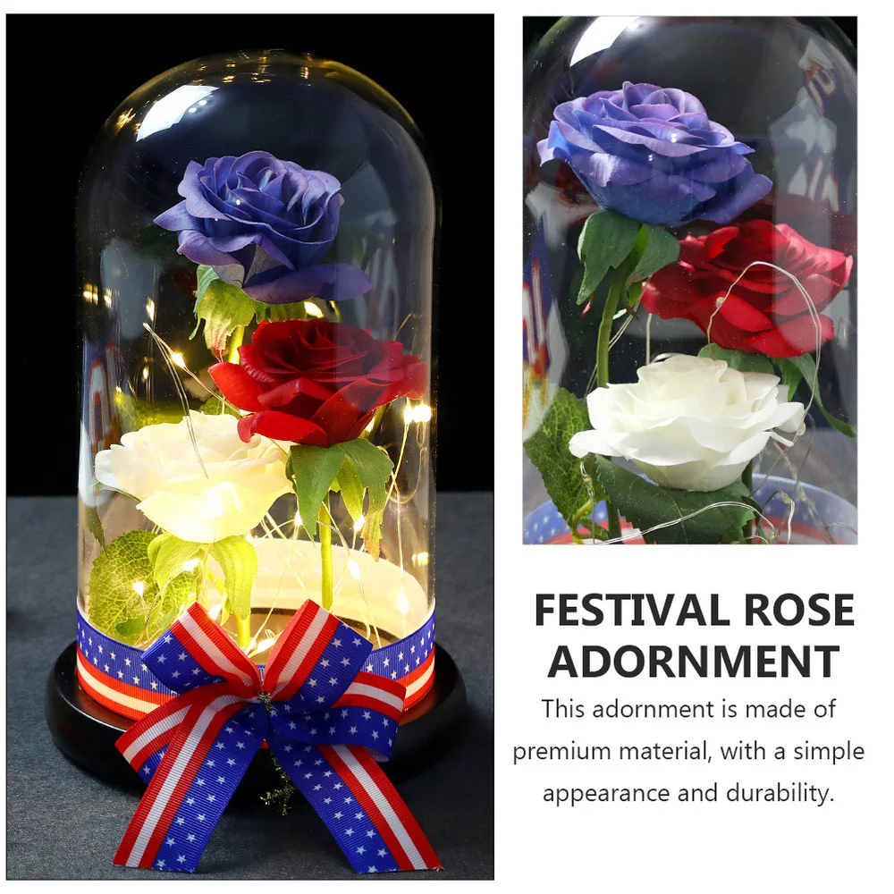 

1pc Creative Festival Scene Decor Independence Day Rose Light Scene Ornament
