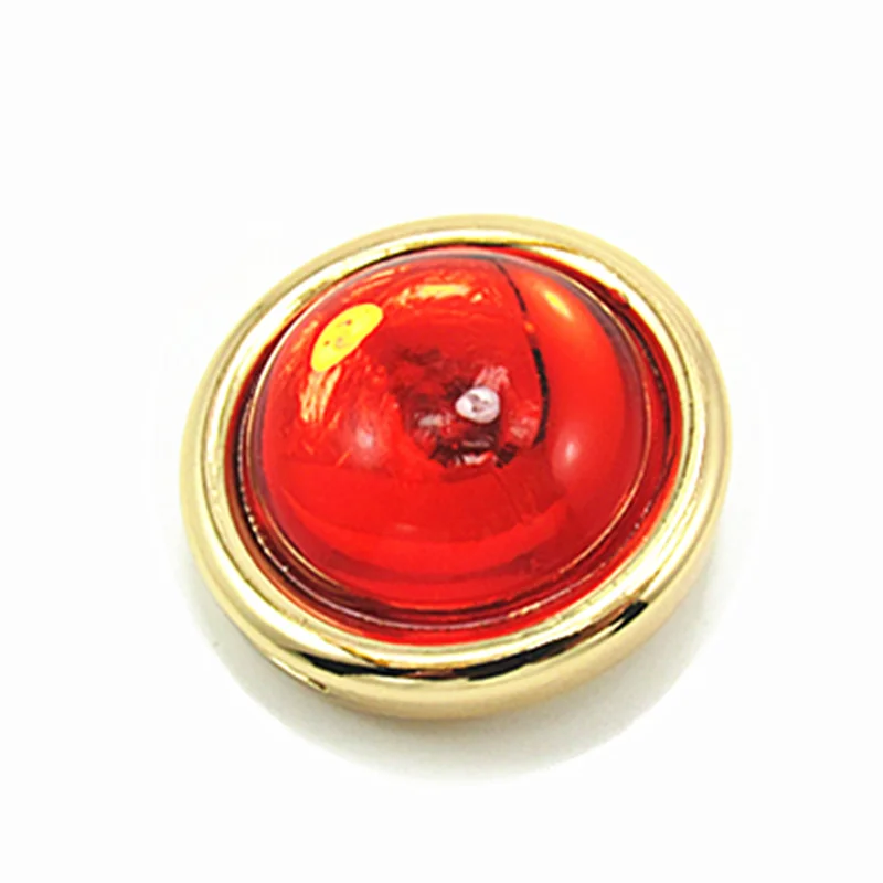 

New Gold Red Acrylic Woman Brooch