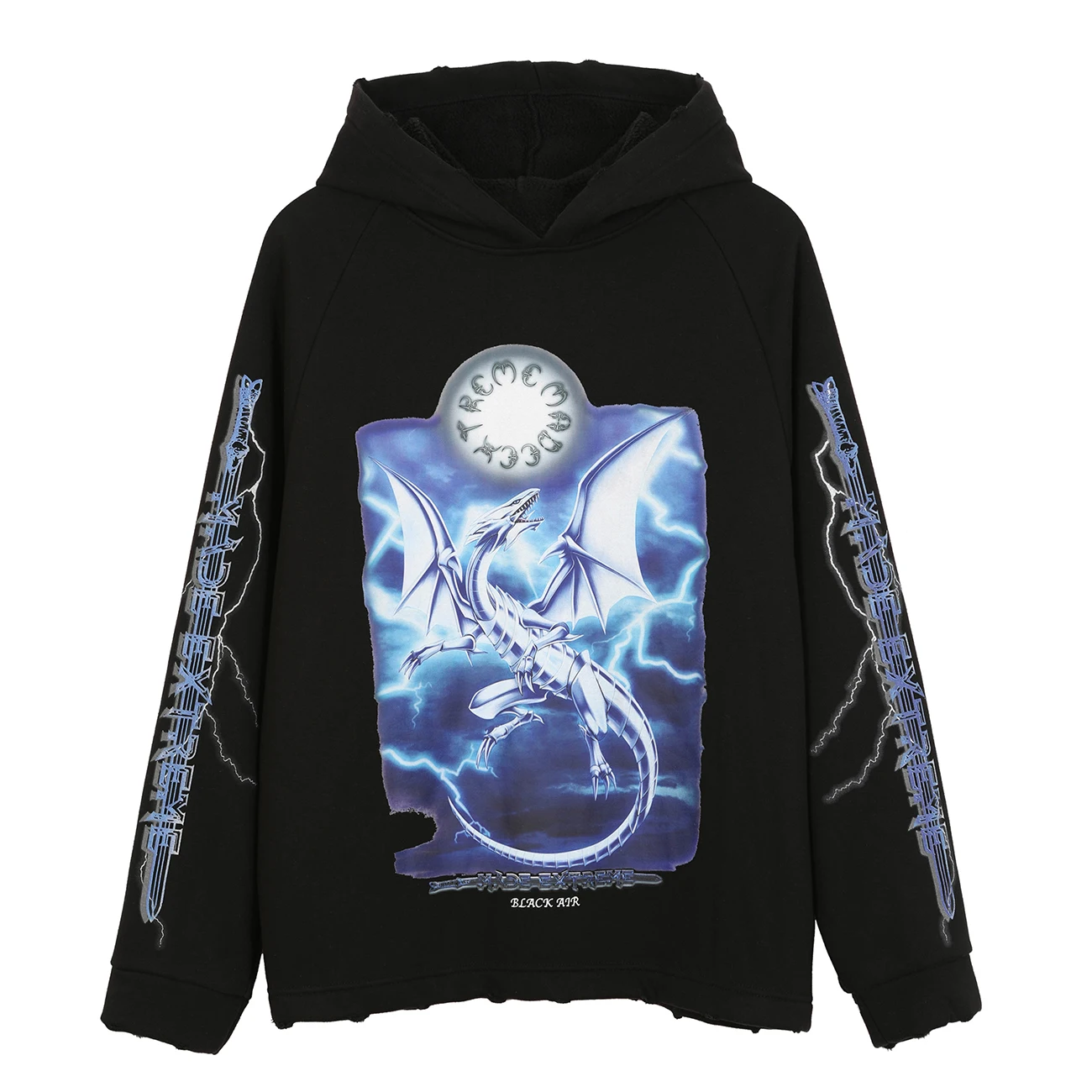 

2021 Japanese Flying Dragon Print New Hoodie Mens Hip Hop Streetwear Hoodie Sweatshirt Cotton Tops Fleece Pullover