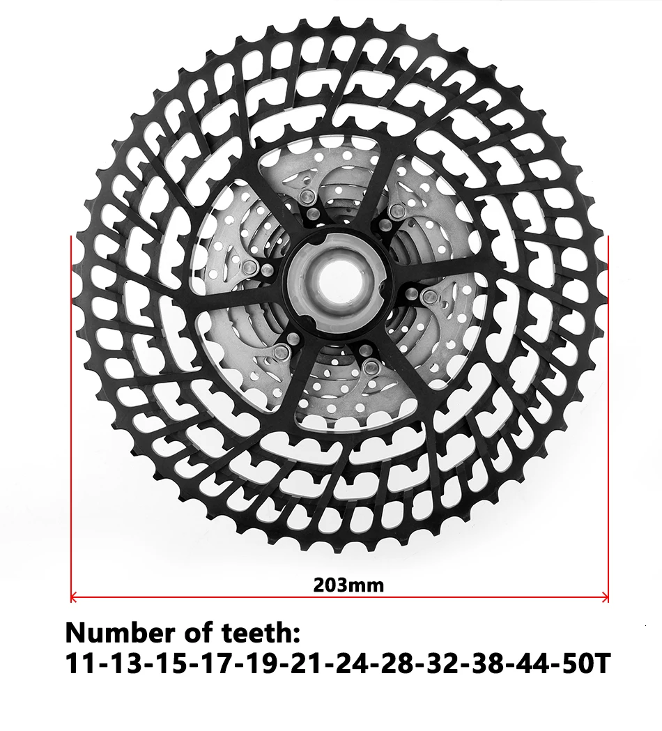 Солнечный велосипед кассета 11 12 скоростей MTB велосипед freewheel 11-50 T/11-52 T Сверхлегкий 360 г CNC Freewheel MTB части для HG