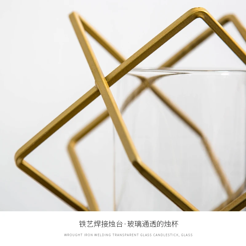 2019 креативный ins Железный подсвечник стеклянный декоративные изделия Кафе Кухня