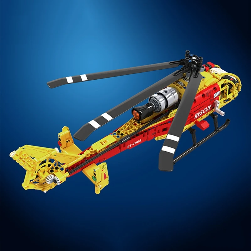 

High-drilled Helicopter Assembly Set Toys, Super Hornet Fighter Helicopter Building Blocks for Age 7+ Kids, 663 Pieces