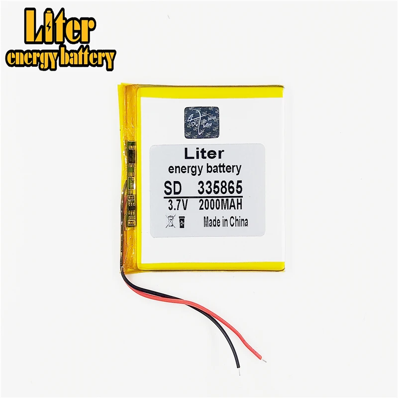 335865 3 7 V 2000mAh литий-полимерный LiPo аккумуляторные батареи для PAD GPS PSP Vedio |