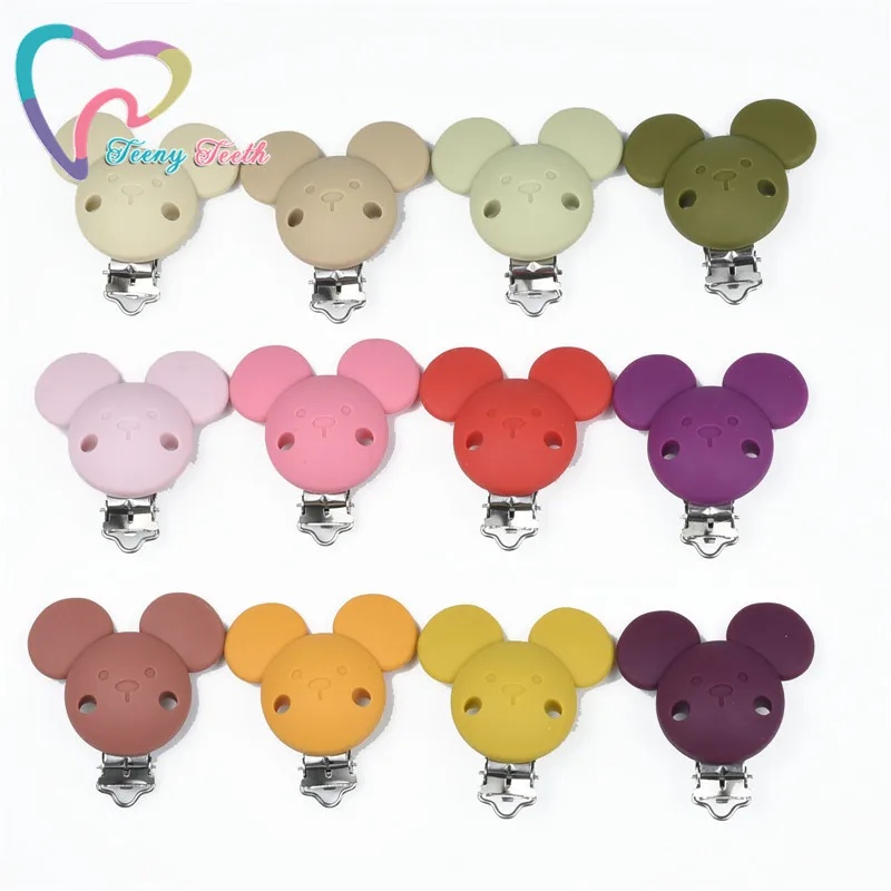 50 шт. силиконовые зажимы для прорезывателя зубов|Ювелирная фурнитура и
