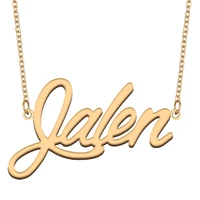 jalen name necklace for women stainless steel jewelry 18k gold plated nameplate pendant femme mother girlfriend gift