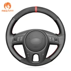 MEWANT черные замшевые чехлы рулевого колеса автомобиля из натуральной кожи Для Киа Форте соул Рио 2009 2010 2011 2012 2013 2014