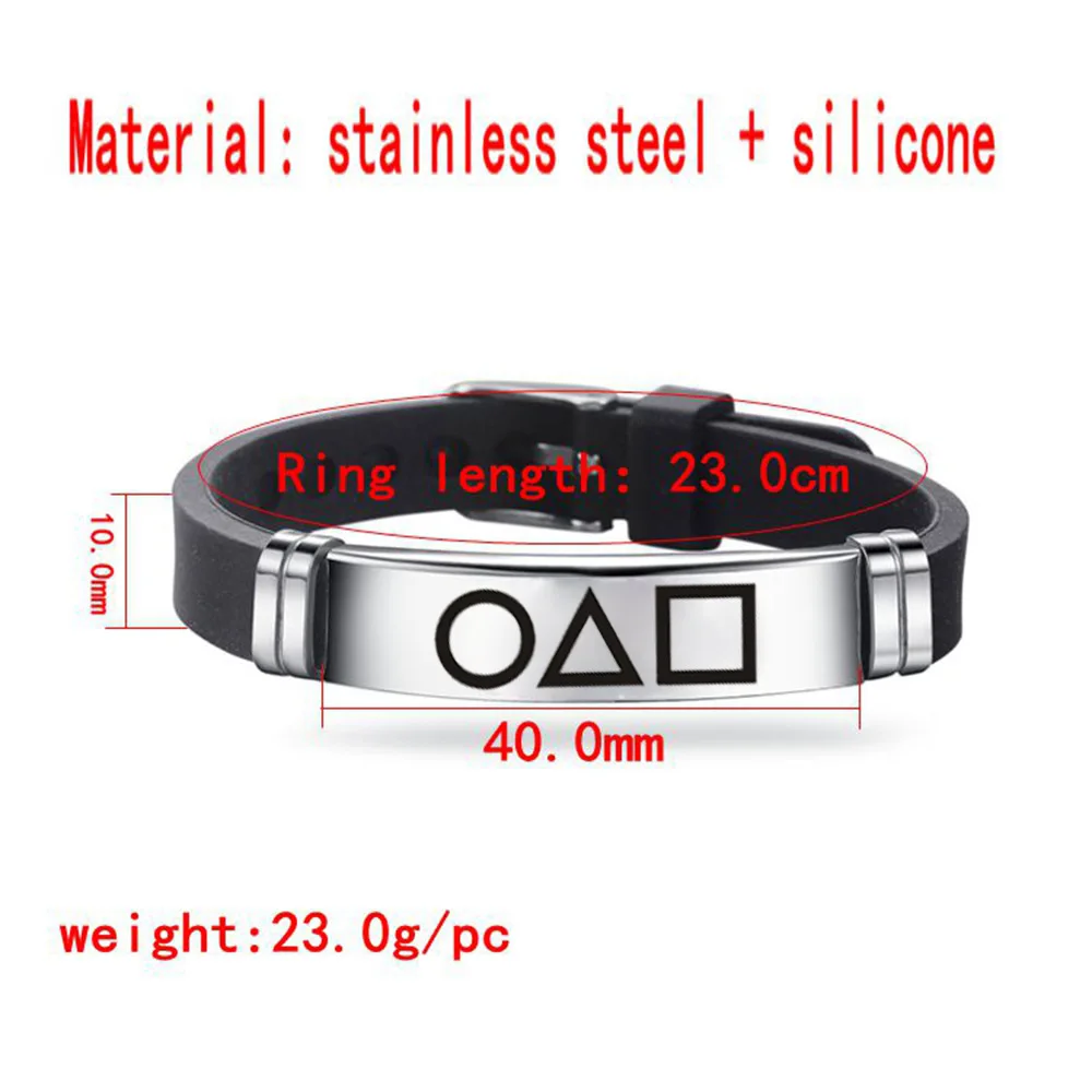 Корейский модный браслет из игры кальмар силиконовый для пары браслеты