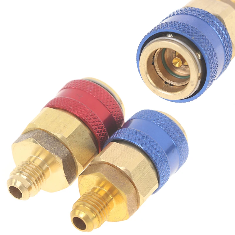 

2Pcs Car air conditioner fluoride converter AC R134A Quick Coupler Connector 100% brand new and high quality