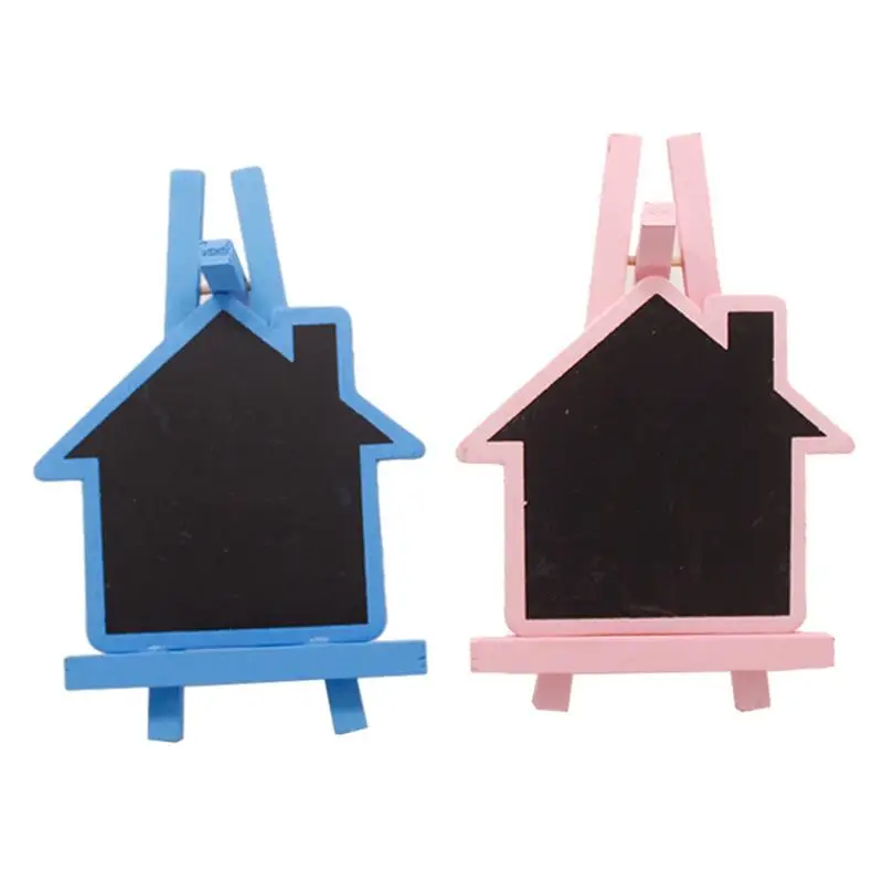 

12PCS Wedding Chalkboard Cartoon House Shape Message Chalkboard Mini Chalkboard